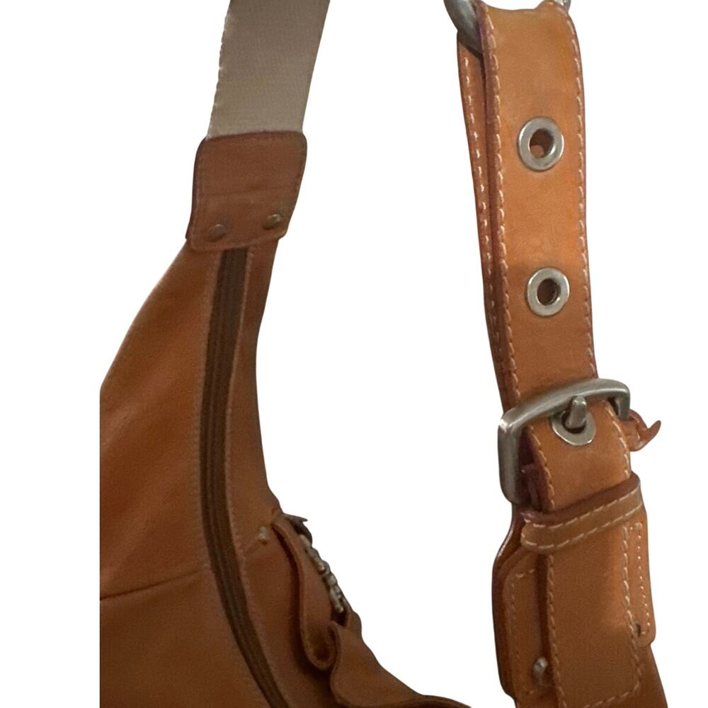 Elegant Tan Leather Hobo Bag - Picture 10 of 13